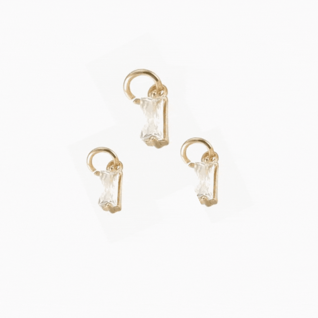 Crystal Clarity Pave Cubic Zirconia Charms