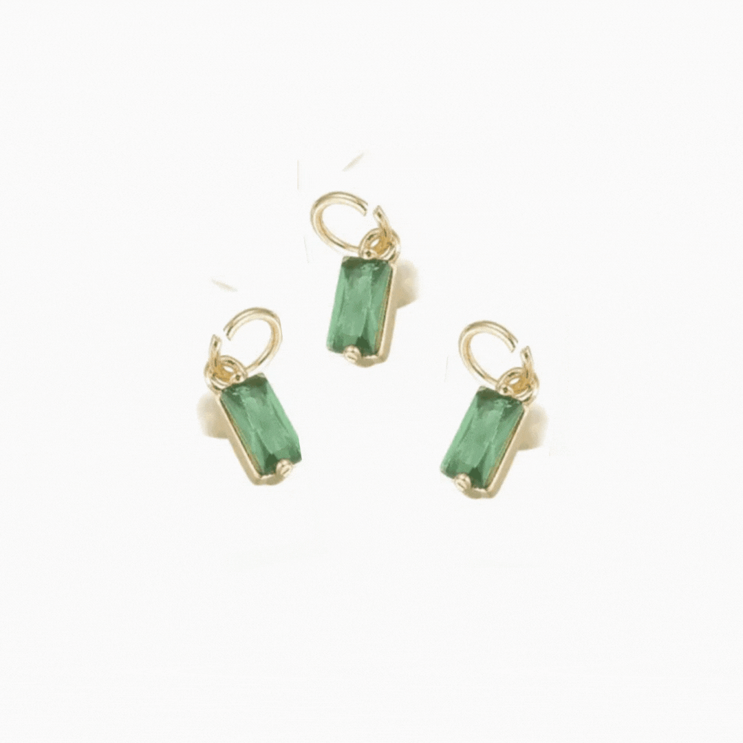 Emerald Enchantment Pave Cubic Zirconia Charm