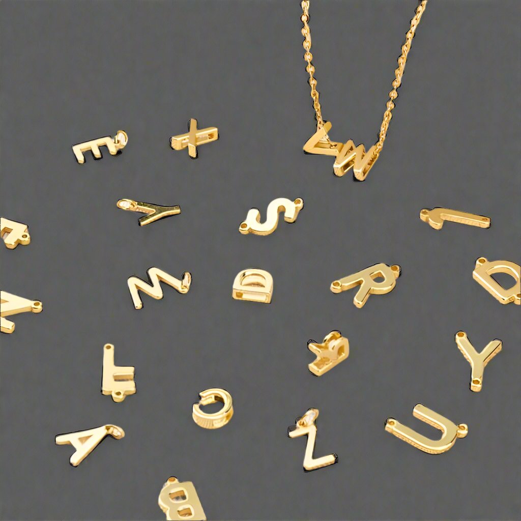 Flat 18k Gold-Filled Initial Charms