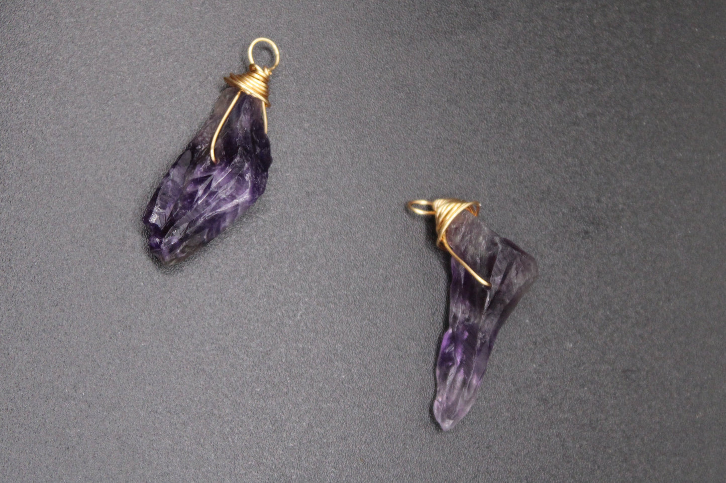 Raw Amethyst Hand-Wrapped Charm