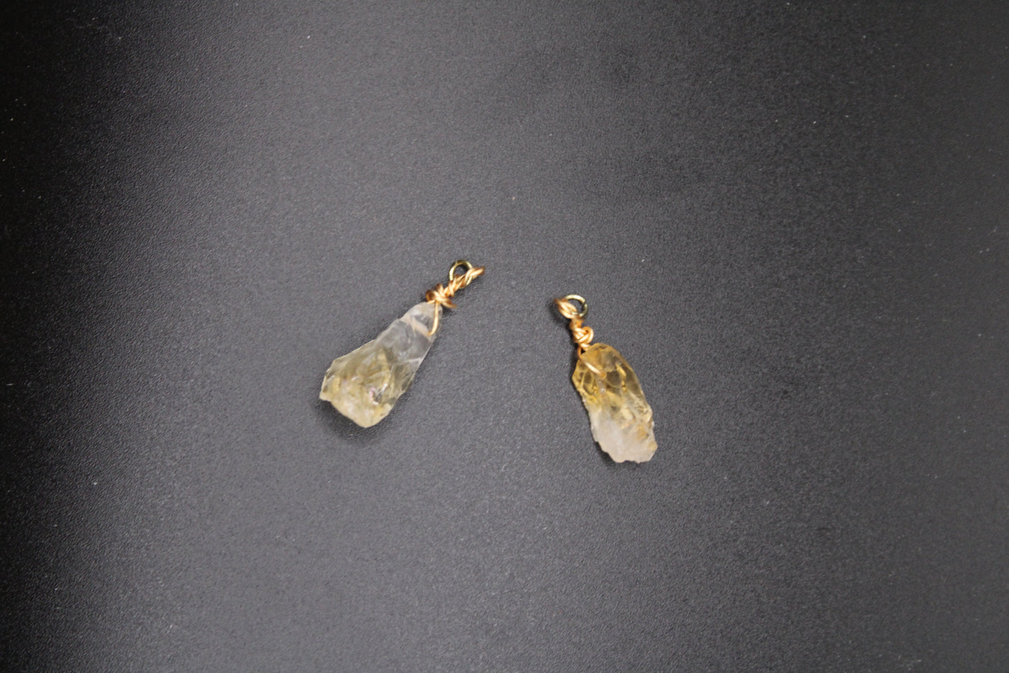 Raw Citrine Hand-Wrapped Charm