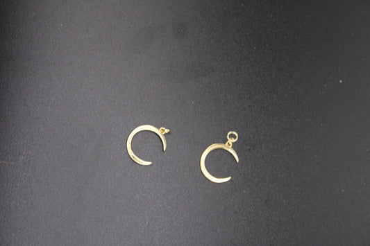 Golden Crescent Moon Charm