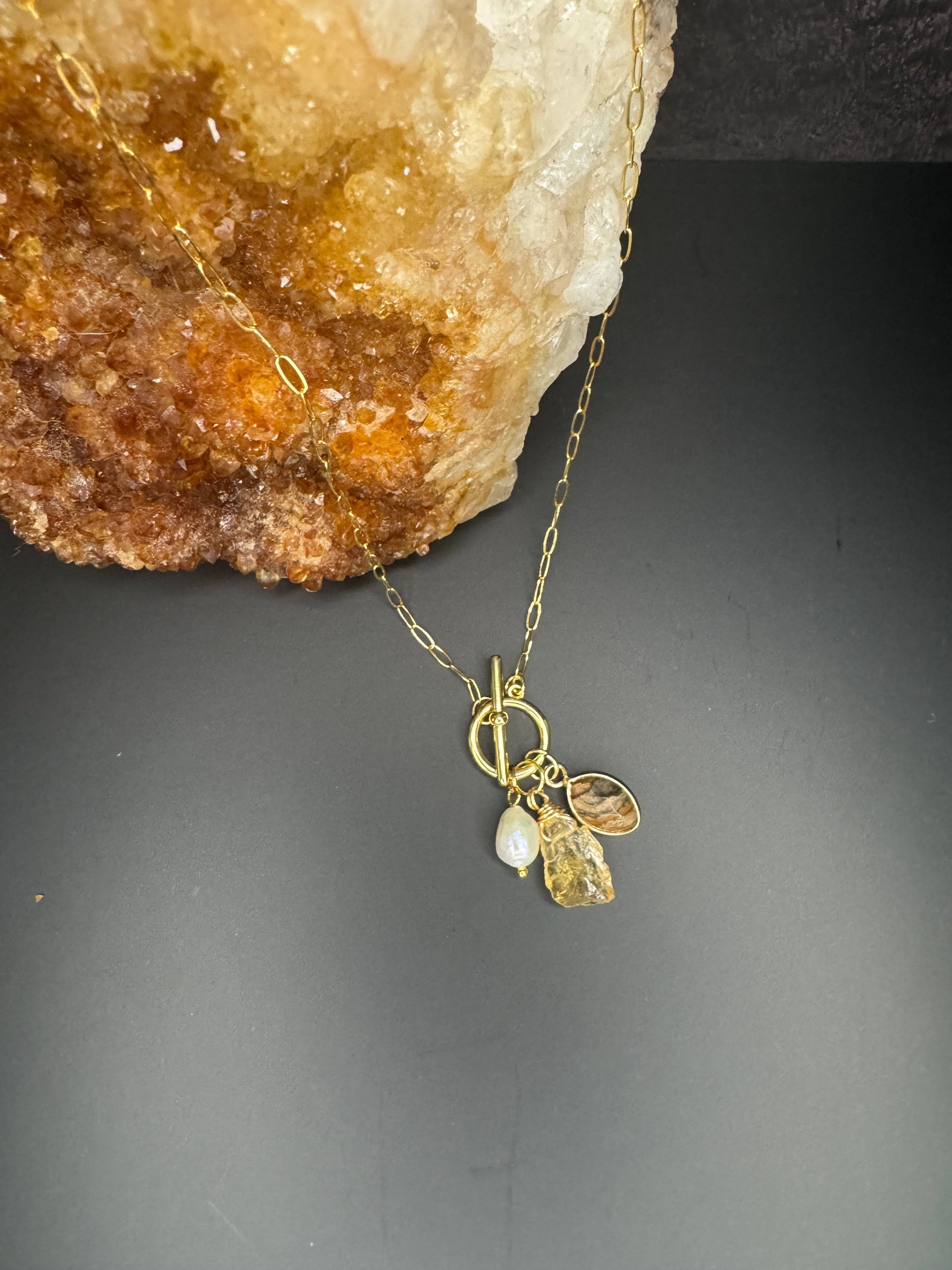 Sun & Stone Necklace - Elm & Ether