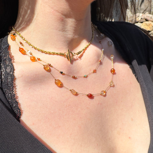 Golden Rope Toggle Necklace