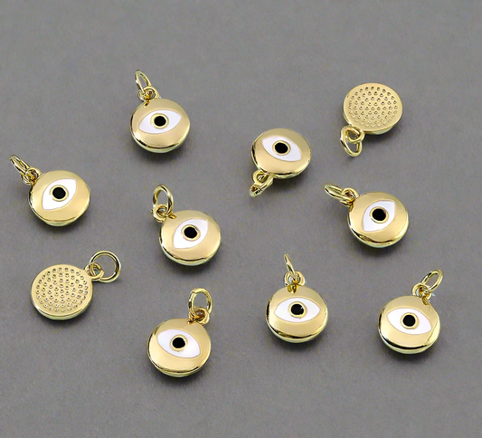 Golden Evil Eye Charms